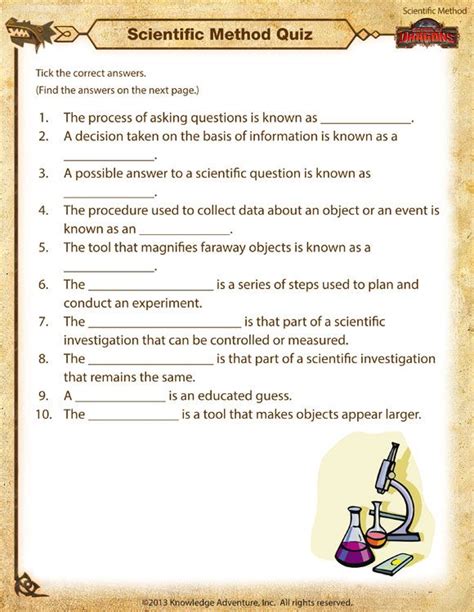 scientific method worksheet pdf 7th grade